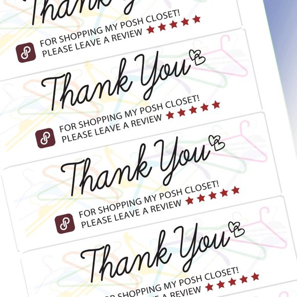 Thank You For Shopping Rating Sticker Labels – (48 ct) - Picture 2 of 5
